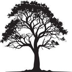 tree silhouette Vector | Minimalist & Trendy tree Silhouette Design | Unique & Stylish tree Artwork for Vector design