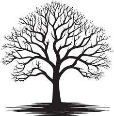 Obraz premium tree silhouette Vector | Minimalist & Trendy tree Silhouette Design | Unique & Stylish tree Artwork for Vector design
