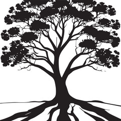 Obraz premium tree silhouette Vector | Minimalist & Trendy tree Silhouette Design | Unique & Stylish tree Artwork for Vector design