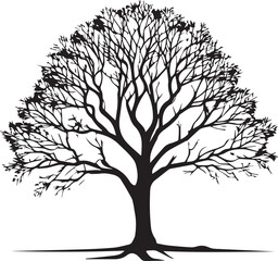 Obraz premium tree silhouette Vector | Minimalist & Trendy tree Silhouette Design | Unique & Stylish tree Artwork for Vector design