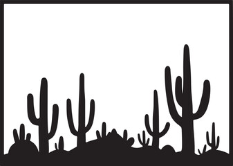 Wild Desert Cactus Scene Set