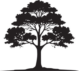 tree silhouette Vector | Minimalist & Trendy tree Silhouette Design | Unique & Stylish tree Artwork for Vector design