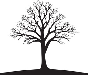 Obraz premium tree silhouette Vector | Minimalist & Trendy tree Silhouette Design | Unique & Stylish tree Artwork for Vector design