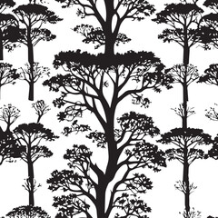 Obraz premium tree silhouette Vector | Minimalist & Trendy tree Silhouette Design | Unique & Stylish tree Artwork for Vector design