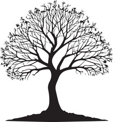 tree silhouette Vector | Minimalist & Trendy tree Silhouette Design | Unique & Stylish tree Artwork for Vector design