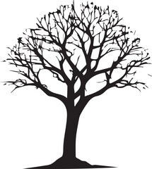 Obraz premium tree silhouette Vector | Minimalist & Trendy tree Silhouette Design | Unique & Stylish tree Artwork for Vector design