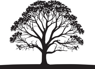 Obraz premium tree silhouette Vector | Minimalist & Trendy tree Silhouette Design | Unique & Stylish tree Artwork for Vector design