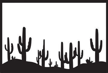Wild Desert Cactus Scene Set