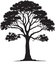 tree silhouette Vector | Minimalist & Trendy tree Silhouette Design | Unique & Stylish tree Artwork for Vector design
