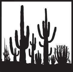 Wild Desert Cactus Scene Set