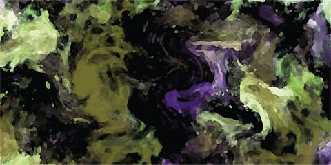 Abstract vibrant background featuring swirling marbled patterns in warm tones of green, blue, Showcases smooth, organic curves and chaotic flowing patterns that mimic liquid or ink motio.