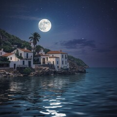 moon over the sea