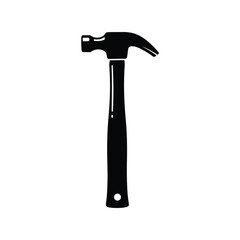 Black claw hammer vector illustration carpentry tool building equipment diy hand tool isolated eps graphic
