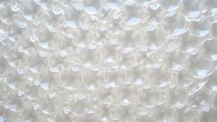 Protective Clear Bubble Wrap Surface Texture in High Detail