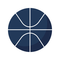 Fototapeta premium Dark blue basketball illustration sports equipment athletic game ball round graphic isolated vector
