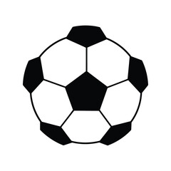 Fototapeta premium Classic soccer ball vector illustration black and white sports equipment football icon isolated graphic