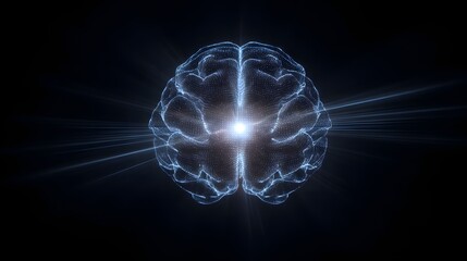 Digital representation of a human brain.