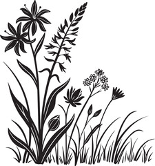 black and white floral background