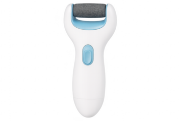 Electric Foot File Removing Calluses with Rotating Roller on Transparent Background