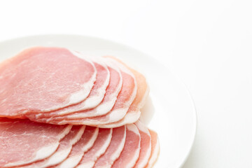 生ハムスライス　白バック