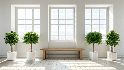 Bright Airy Interior Featuring Large Windows That Let in Light