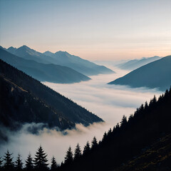 Obraz premium photography, landscape, mountains, clouds, beautiful scenery, sunset, sunrise, gradient, mountains, beautiful scenery, landscape photography, professional photography, sun, sky, blue sky, travel, moun