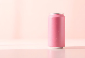 Minimal Pink Soda Can Mockup