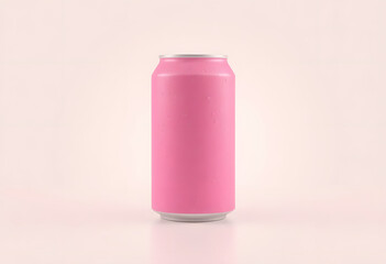 Minimal Pink Soda Can Mockup