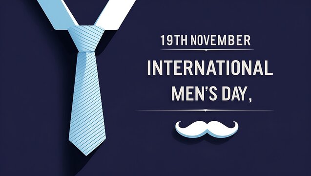 Celebrating international men s day with a stylish tie and mustache on november 19th