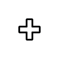 Fototapeta premium Bold Black Cross Symbol on Olive Green Background