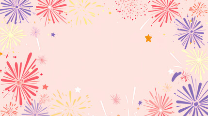 打ち上げ花火の背景素材・壁紙