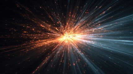 Obraz premium radiant energy explosion sparks light