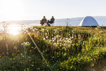 Mitternachtssonne an Nordseek&uuml;ste