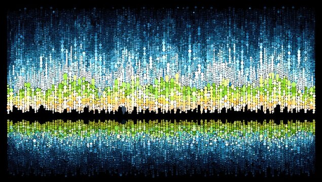 Abstract cityscape with vibrant color variations.  - Powered by Adobe