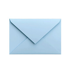 Elegant blue envelope laying on a black surface, showcasing its smooth texture and minimalist design. Perfect for invitations or letters on transparent background.