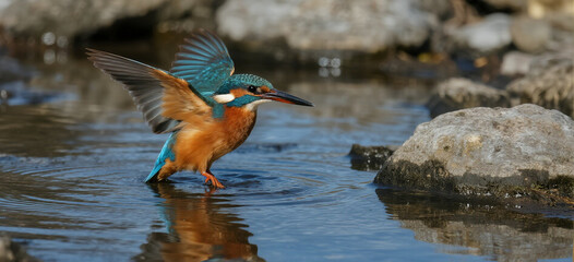 great crested grebe in water