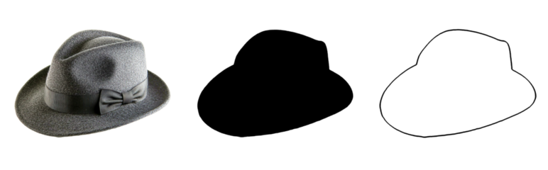 PNG a gray cowboy hat with a white fedora with a transparent background