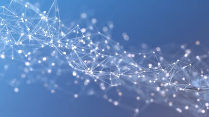 glowing network abstract blue background