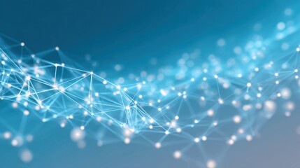 glowing network blue abstract design
