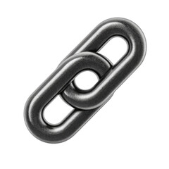 Obraz premium Close-up of Two Interlocking Metal Chain Links