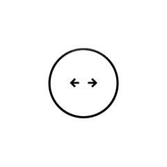 Abstract Circular Icon with Left and Right Arrows