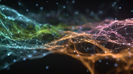 glowing network abstract art