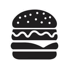 fast food hamburger icon. vector illustration EPS 10.