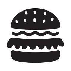 fast food hamburger icon. vector illustration EPS 10.