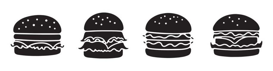 Set of hamburger icon. isolated vector on white background. vector illustration EPS 10.