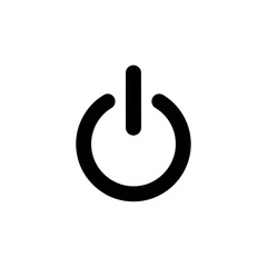 Power Symbol Icon for Electronic Device Control and User Interface Design