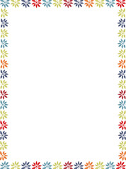 Colorful autumn leaf simple frame. Thanksgiving border template. Baby shower design