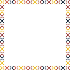 Vector frame for text. Modern Art graphics for hipsters. Colorful stylish geometric empty frame
