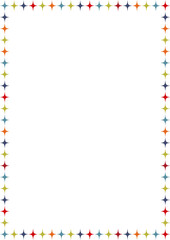 Star colorful frame. Outer space star. Frame with empty space for your text. Baby shower design