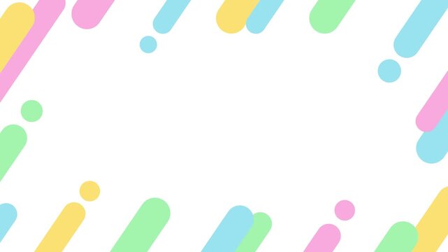 Cute and pop geometric frame colorful colors